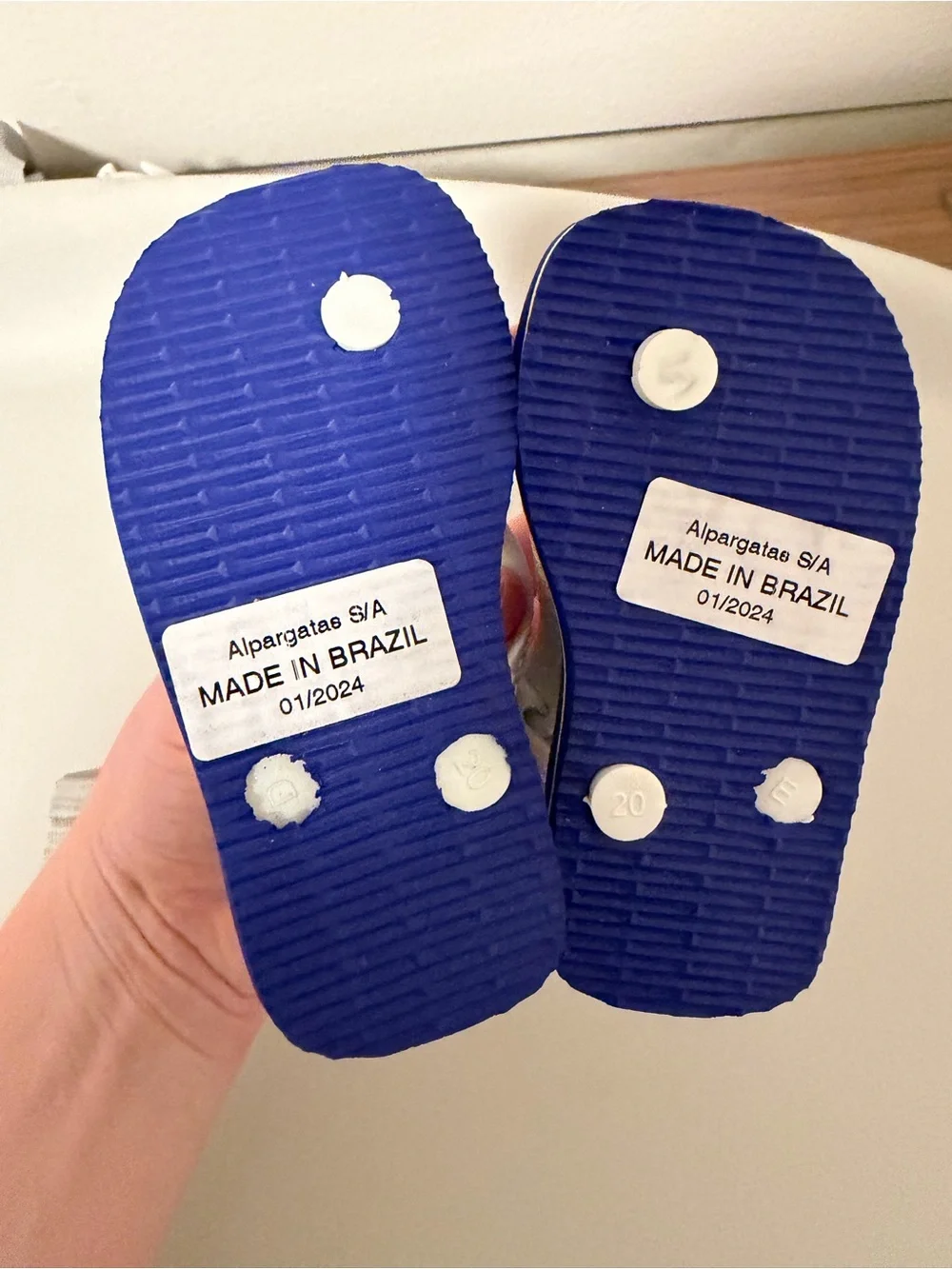 Havaianas Kids Navy Blue Flip Flops with White Straps